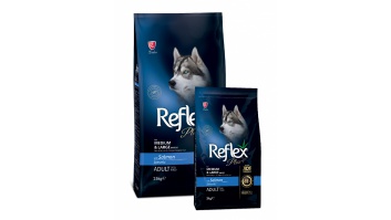 REFLEX PLUS sausā barība suņiem ar lasi, 25/14, 15kg (RFX-206)