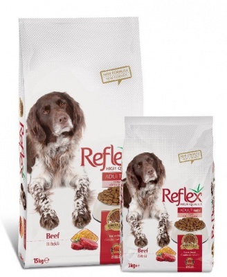 REFLEX High Energy сухой корм для взрослых активных собак с говядиной 32/14, 3кг