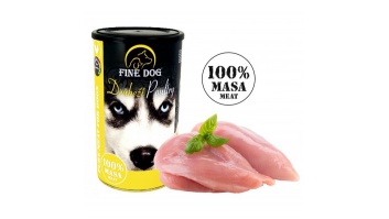 FINE DOG консервы для собак с курицей (100% мясо), 1200гр