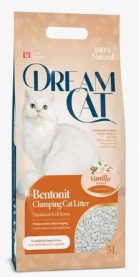 Kaķu smiltis Dream Cat ar vaniļas smaržu 5L (DMC-005)