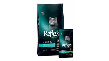 REFLEX sausā barība sterilizētiem kaķiem ar vistu 34/12, 15kg