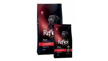 REFLEX PLUS sausā barība suņiem ar jēru un rīsiem, 25/14,  15kg (RFP-006)