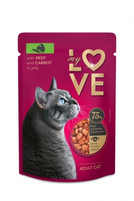 MY LOVE konservi ar teļa gaļu un dārzeņiem želejā, 85gr