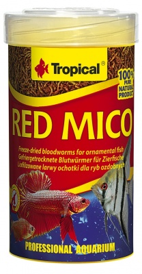 RED MICO liofilizēti sarkano odu kāpuri dekoratīvajām zivīm, 100ml/8g (01143)