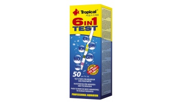 6 IN1 TEST  testa strēmeles akvārija ūdenim un dīķiem (50 strēmeles) (80106)