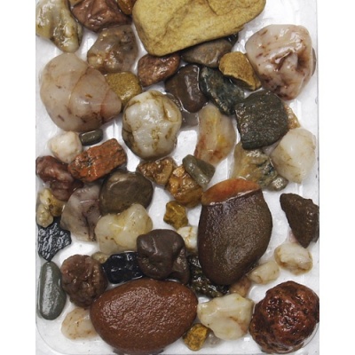 Akvārija grunts Nr.8, 3kg krāsainie dažāda izmēra akmeņi