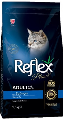 REFLEX PLUS сухой корм для котов с лососем 32/15, 1.5кг.