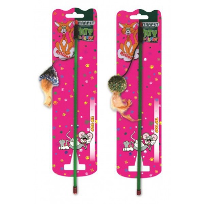 Игрушка для котов - удочка с блестящей игрушкой