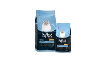REFLEX PLUS HAIRBALL sausā barība kaķiem spalvu kamolu izvadei ar lasi, 1.5kg (RFX-307)