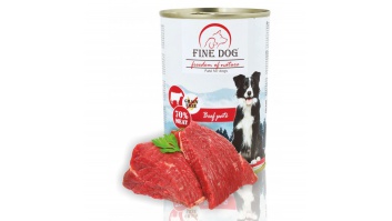 FINE DOG konservi suņiem ar liellopu (pastēte), 400gr