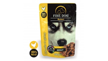 FINE DOG konservi suņiem ar vistu(gabaliņi mērcē), 100gr (08031)