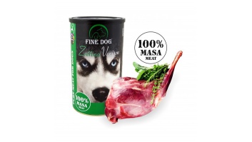 FINE DOG konservi suņiem ar medījumu (100%gaļa), 1200gr (00344)
