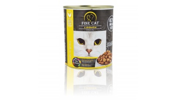 FINE CAT konservi kaķiem ar vistu (gabaliņi mērcē), 830gr (00301)