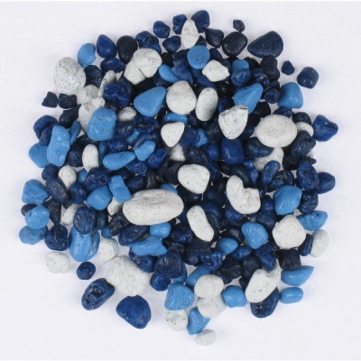 Dekoratīvie akmentiņi, mix zili-balti (184.51)
