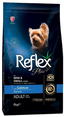 REFLEX PLUS Pieaugušiem mazo šķirņu suņiem ar lasi 26/15, 8kg (RFX-124)