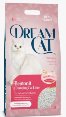 Kaķu smiltis Dream Cat ar bērnu pūderi 10L (DMC-004)