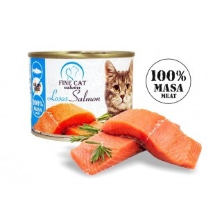 Fine Cat Exculusive kons. kaķiem ar lasi 100% gaļa 200g (0744)
