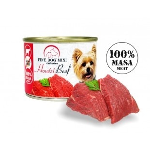Fine Dog Exclusive kons. suņiem ar liellopu 100% gaļa 200g (0337)