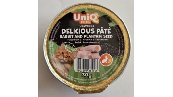 Uniq Pets Delikāta pastēte kaķiem ar truša gaļu un ceļmallapas sēklām 30g (UCW0004)